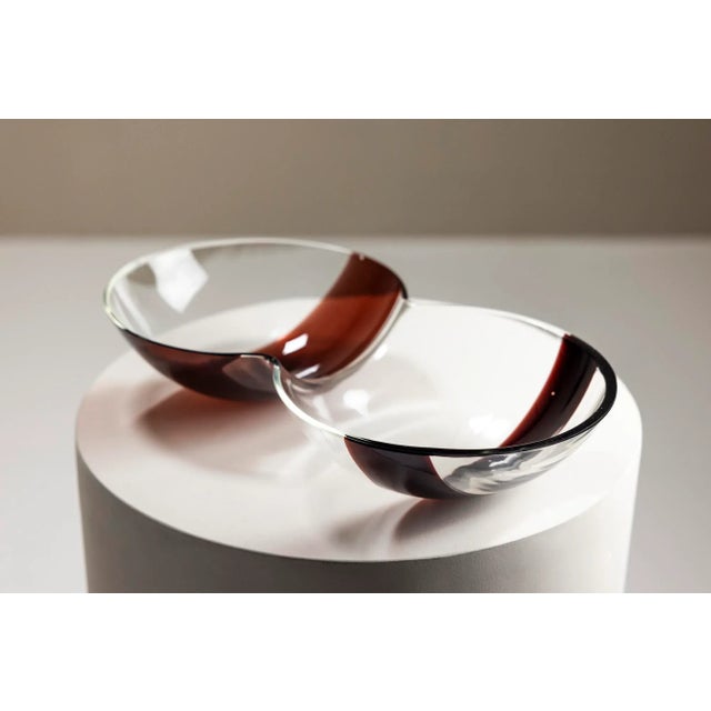Mod. S505 Transparent Glass Bowl by Carlo Nason for Mazzega, 1970s For Sale - Image 5 of 10