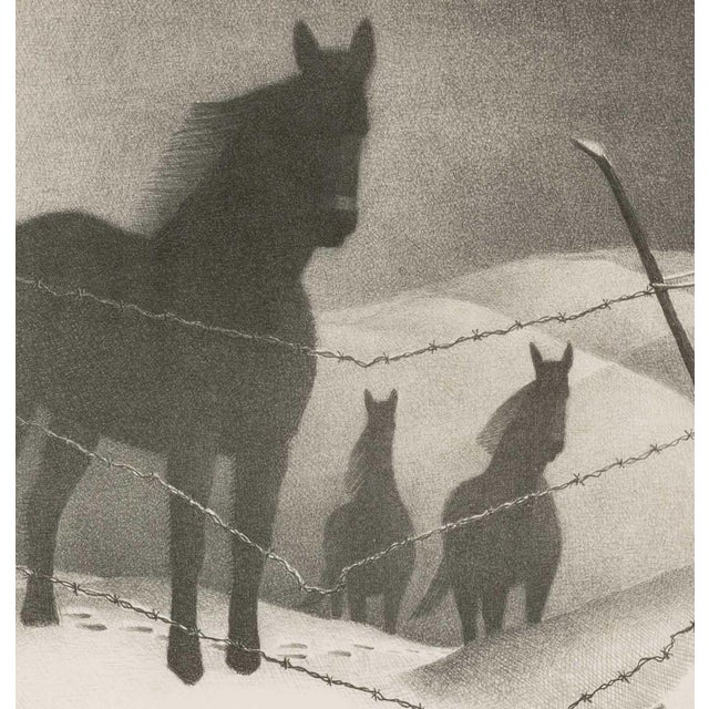 American Grant Wood "February" Lithograph, 1941 For Sale - Image 3 of 5