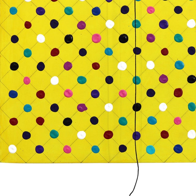 Yellow Smudge - Original Contemporary Pop Art Painting on Wood by Jamie Burmeister For Sale - Image 4 of 9