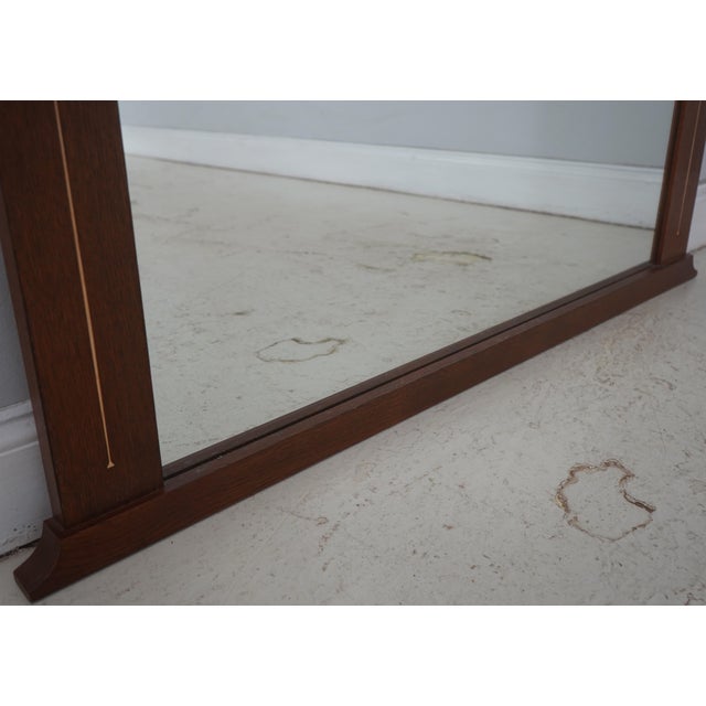 Wood Stickley Harvey Ellis Inlaid Mission Oak Dresser Mirror For Sale - Image 7 of 9