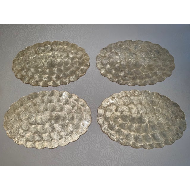 1960s Hallie St. Mary, Inc. Capiz Shell Placemats - Set of 8 For Sale In Los Angeles - Image 6 of 12