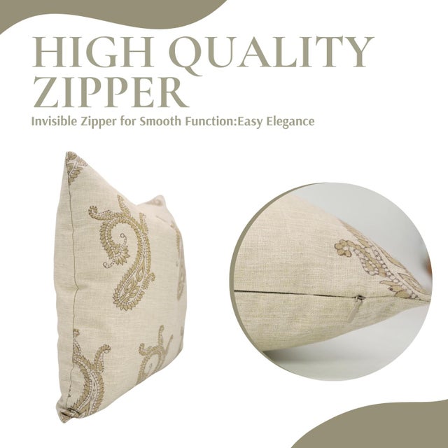 Fabdivine Bankebihari Handmade Block Print Pillow Cover Linen Blend Floral Decorative 12x20inch Cushion Cover For Sale - Image 6 of 9