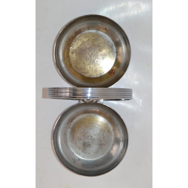 Art Deco Chase Usa Chrome on Brass Twin Candy & Nut Dish Designed Gerth & Gerth For Sale - Image 9 of 13