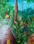 Mid 20th Century Vintage Haitian Folk Art Oil Painting by Michelet, Framed Village Scene on Board For Sale - Image 5 of 7