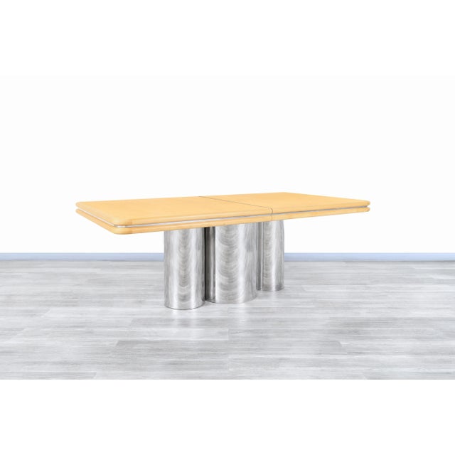 Mid-Century Modern Mid-Century Modern "Radial" Dining Table by Stanley J. Friedman for Brueton For Sale - Image 3 of 13