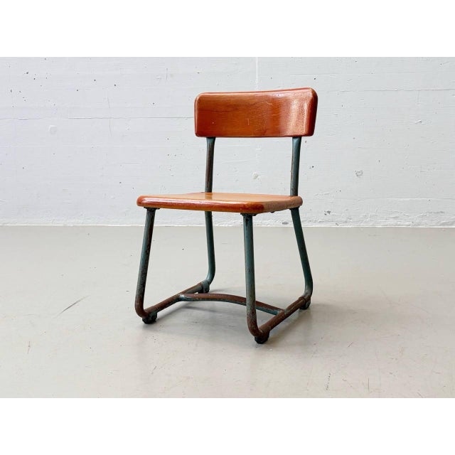 Vintage Children's Chair with Tubular Steel Frame, 1950s For Sale - Image 15 of 15