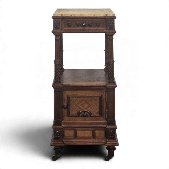 Henry II Walnut Bedside Table For Sale - Image 9 of 9