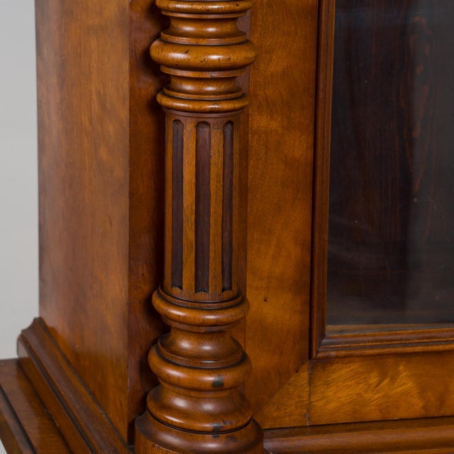 Brown 20th Century Danish Walnut Bookcase With Glass Upper Doors For Sale - Image 8 of 17