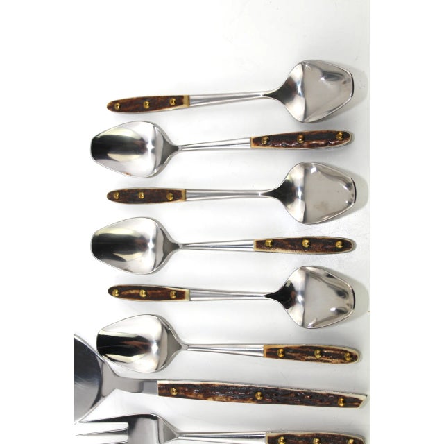 Mid-Century Modern Custom-Made 6 Coffee Spoons, 6 Cake Forks and 1 Cake Scoop by Helmut Alder for Amboss, 1963, Set of 13 For Sale - Image 3 of 9