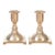 Set of 2 Vintage Matching Brass Candlestick Holders For Sale