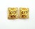 Chanel Chanel Vintage Gold Plated CC Filigree Rectangle Clip on Earrings, A Pair For Sale - Image 4 of 6