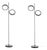 Black Matt Berlin 323 Floor Lamps by Christophe Pillet for Oluce, Set of 2 For Sale