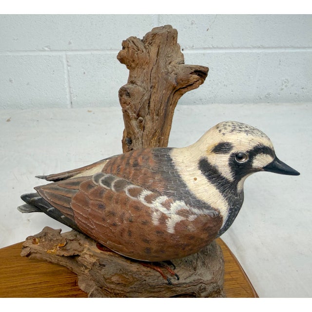 Vintage Original Hand Carved Wood Chas Derascavage Bird Decoy Sculpture Statue For Sale - Image 4 of 17