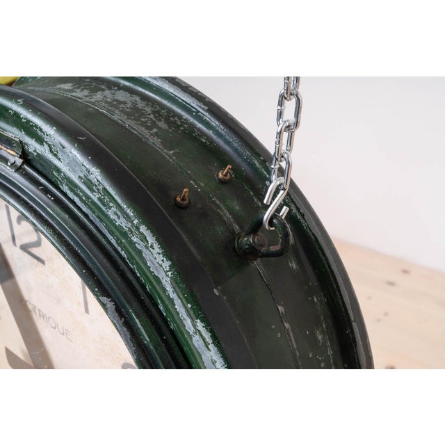 Antique Train Station Wall Clock from Brillie, 1920s For Sale - Image 6 of 8