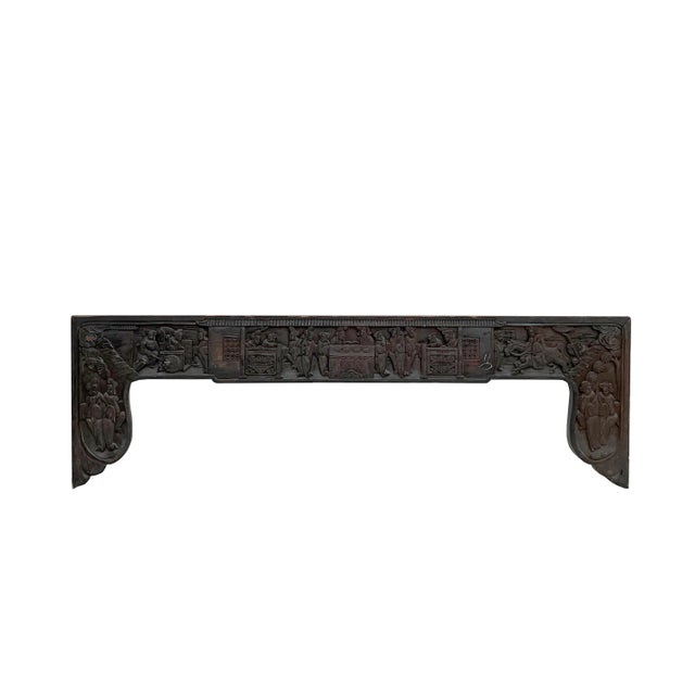 Chinese Vintage Dimensional Relief Scenery Carving Wood Wall Art For Sale In San Francisco - Image 6 of 6