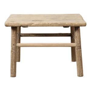 Mid-Century Vintage Weathered Natural Wood Side Table