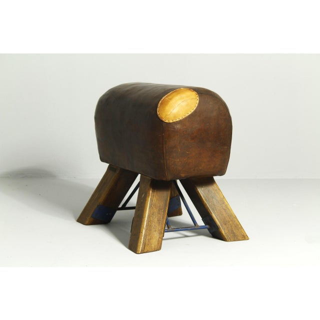 Leather Gym Seat by Jan Richter, Brno,1930s For Sale - Image 12 of 12