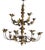 Antique Italian Chandelier in Gold Paint, 1800s For Sale