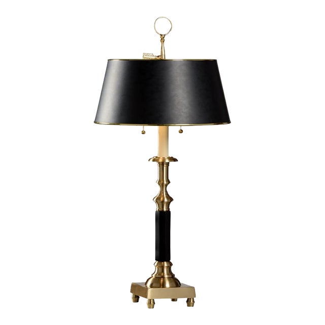 Wildwood Brass Candlestick Table Lamp For Sale