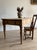 English pine, dried to a soft tone, with a drawer on each end, turned wooden knobs and a set of nicely turned baluster...