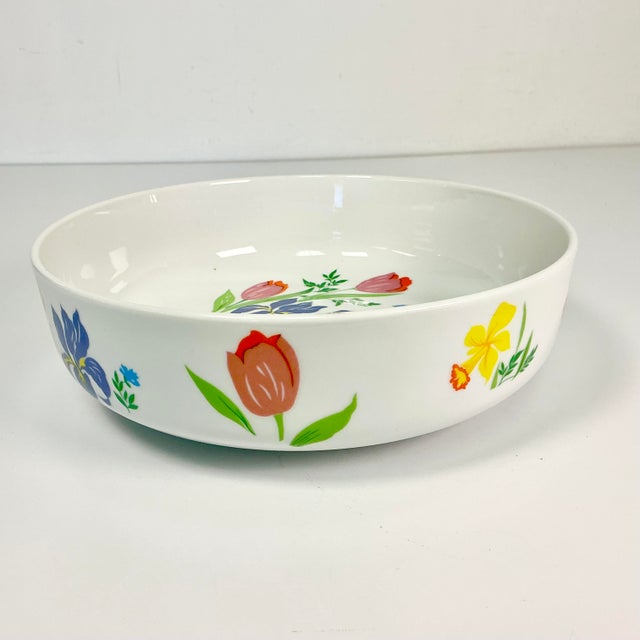 1980s Vintage Heinrich & Co German Boho Chic Hollywood Regency Flora Serving Bowl For Sale - Image 6 of 8