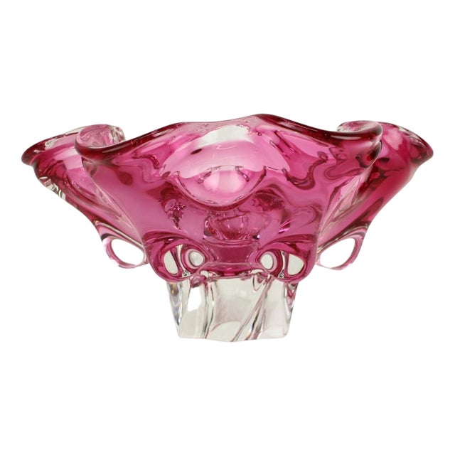 Bohemian Art Glass Bowl attributed to Josef Hospodka, 1960s For Sale