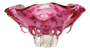 Bohemian Art Glass Bowl attributed to Josef Hospodka, 1960s
