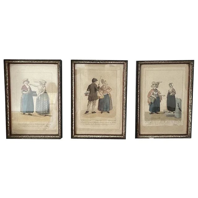 Professions Regions of the Netherland, 1800s, Set of 3 For Sale - Image 10 of 10
