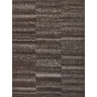 Exquisite Rugs Kaza Hand-Knotted New Zealand Wool Charcoal/Brown Rug-6'X9' For Sale