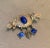 1970s-80s Native American style silver tone/lapis dangle brooch. Excellent condition.