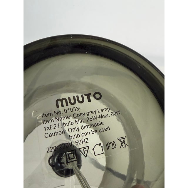 Muuto Cosy in Grey Table Lamp in Glass from Harri Koskinen, 2000s For Sale - Image 6 of 7