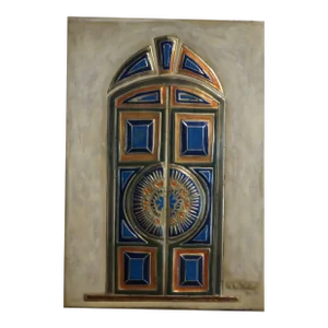 1970s Bahia Brazil Copper Relief Church Wall Art - Signed Beto Simoes