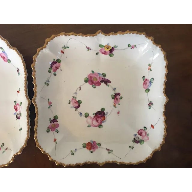 White Early 19th Century English Regency Square Porcelain Serving - A Pair For Sale - Image 8 of 13