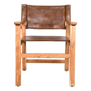 Lambden Leather Side Chair For Sale