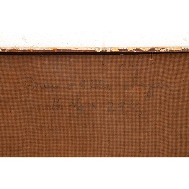 Blue Charles Blum "Drum & Flute Player" Oil on Masonite For Sale - Image 8 of 8