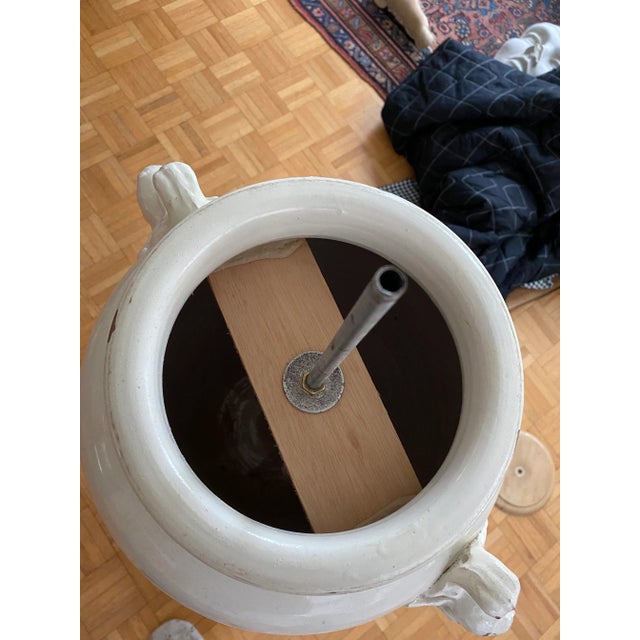 Mid 19th Century Mid 19th Century Large French Country Glazed Stoneware Oil Jar Urn For Sale - Image 5 of 9