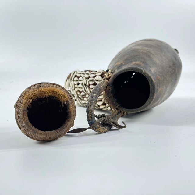 Early 20th Century Maasai Beaded Milk Leather Jug Kenya For Sale - Image 11 of 11