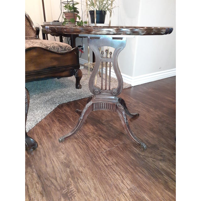 Authentic Mersman Pie Crust Lyre Table Chairish