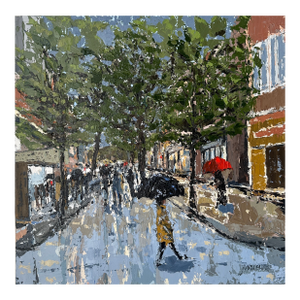 "Spring Showers" Modern Original Oil Painting by Jennifer Hohlfelder