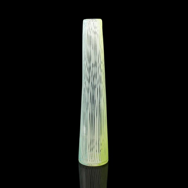 Italian Tall Vintage Filigrana Vase, Italian Art Glass, Murano, Flower Sleeve, c.1950 For Sale - Image 3 of 10