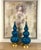 Vintage Blue Glazed Ceramic Table Lamps - A Pair For Sale - Image 10 of 12