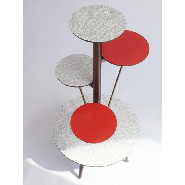 Mid-Century Red and White 4-Tier Plant Stand from Ilse Möbel, Germany, 1960s For Sale - Image 6 of 11