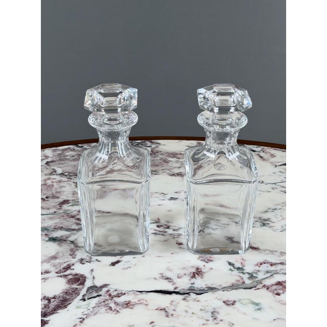 20th Century Crystal Carafes from Baccarat, Set of 2 For Sale - Image 8 of 10