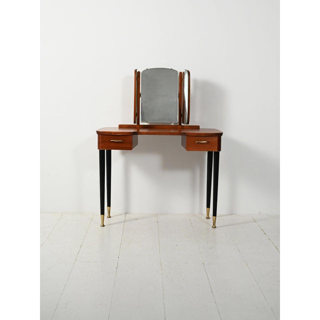 Scandinavian Dressing Table with Trilobate Mirror, 1950s-1960s For Sale - Image 9 of 9