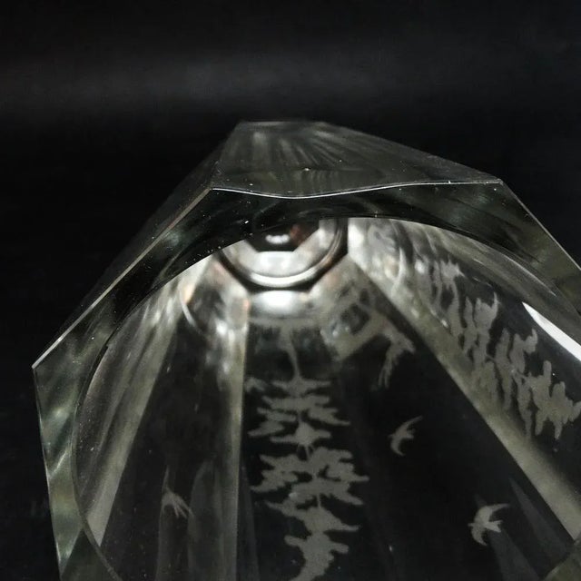 Glass Art Deco Glass Vase from Val Saint Lambert, Belgium, 1930s For Sale - Image 7 of 13