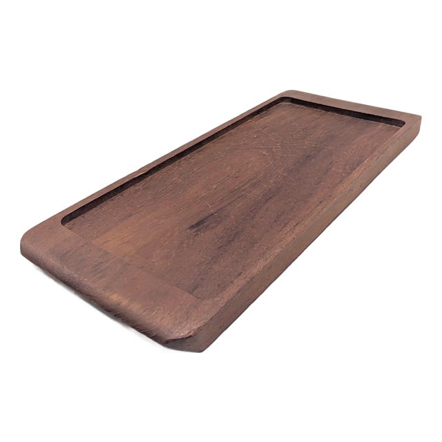 Vintage Laurids Lønborg Danish Teak Wood Condiment and Snack Tray For Sale