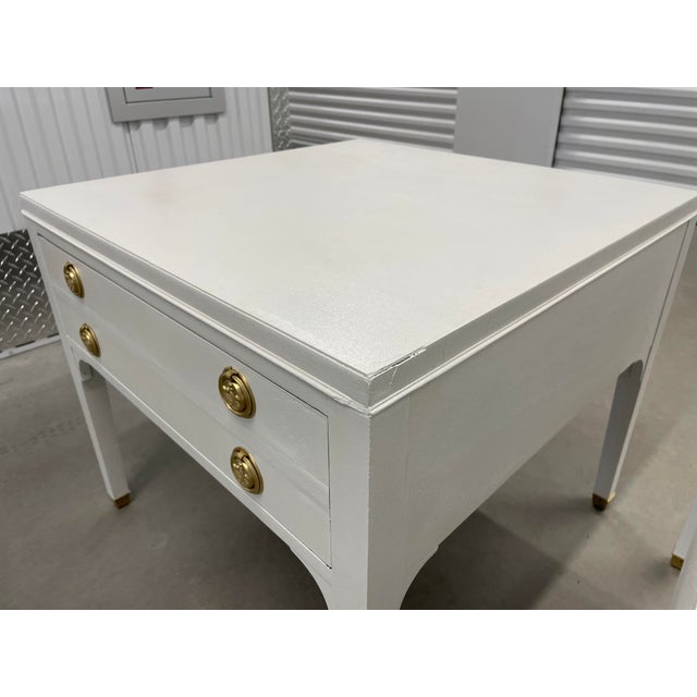 1950s Mid Century Modern Mahogany Kittinger Side Tables Set of 2