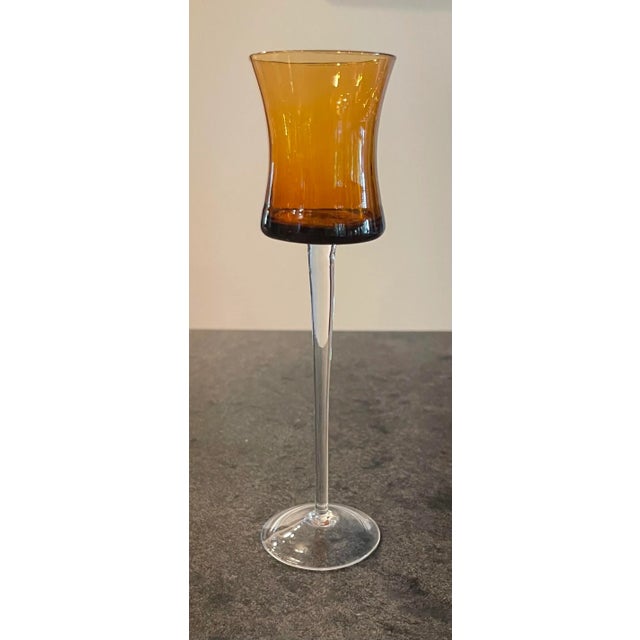 Moser Glassworks Set of 4 Vintage Aperitif Stemware Glasses in the Style of Koloman Moser For Sale - Image 4 of 8
