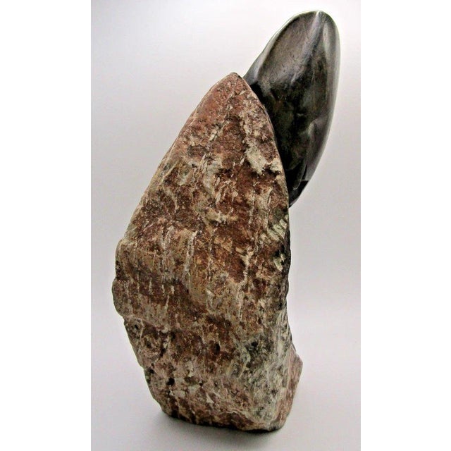 1950s Hand-Carved Shona Tribe Serpentine Stone Abstract Sculpture W. Sachiti For Sale - Image 4 of 12