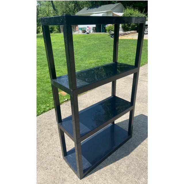Mid Century 1970s Kartell Style Modern Plastic Shelf Unit Plus 1 Shelf Extra For Sale In Cleveland - Image 6 of 7